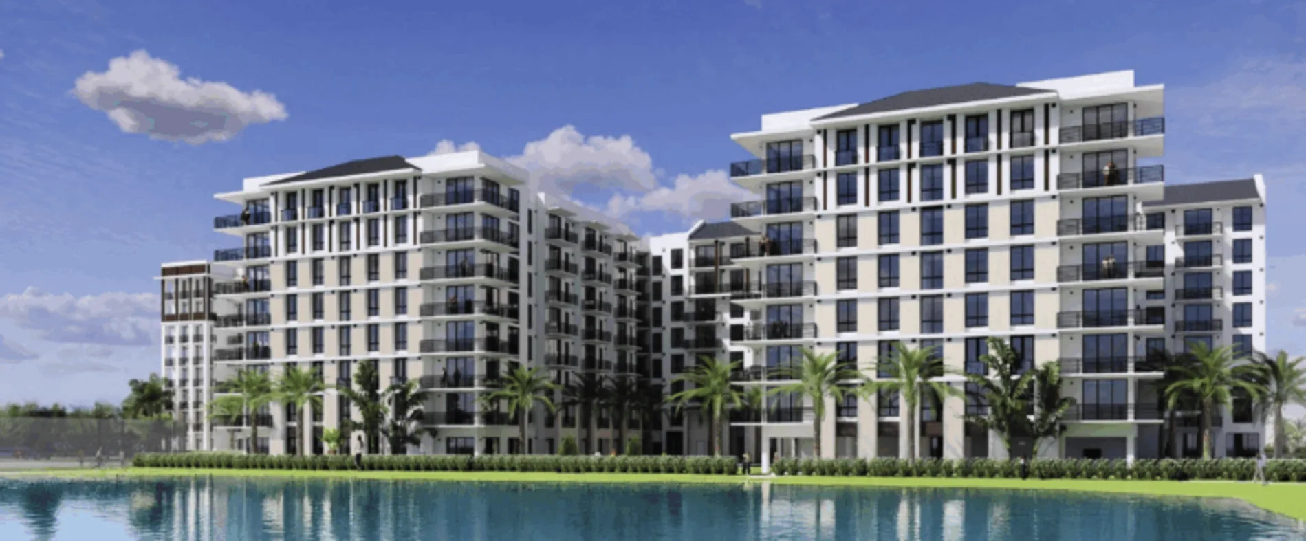 Modern Bocora Residential Center apartment complex in Boca Raton, Florida